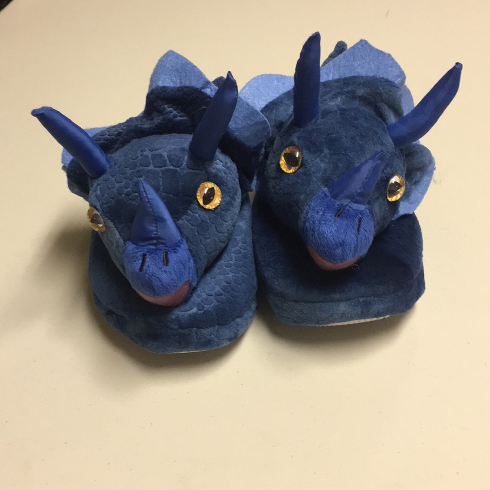 Build -a-Bear Blue Dragon slippers